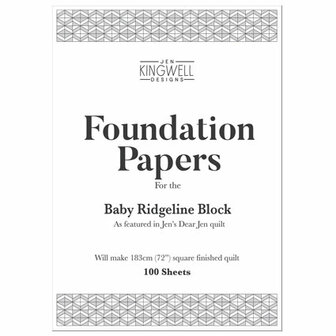 Jen Kingwell - Foundation Piecing Papers &#039;Baby Ridgeline Block&#039; 