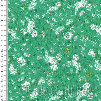 COUPON Floralia Fusion | Blossom Drift Floralia groen/geel/wit [1006] 100x110cm