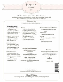 Bunny Hill Designs | Patroon - Sunshine Lane [BHD2210]