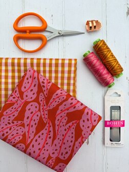 Ruby Star Society | Egg and Friends - Tablecloth Print Honey &amp; Pink [3096-14]