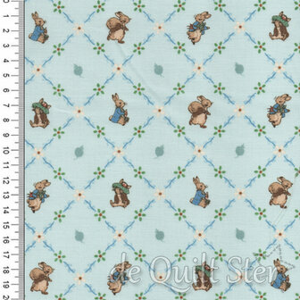 Peter Rabbit and Benjamin Bunny | Lattice Blue [17254]