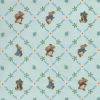 Peter Rabbit and Benjamin Bunny | Lattice Blue [17254]