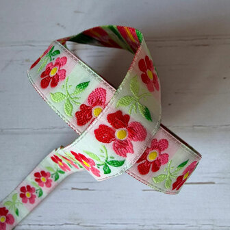 Band | Bloem Roze-Groen 22mm
