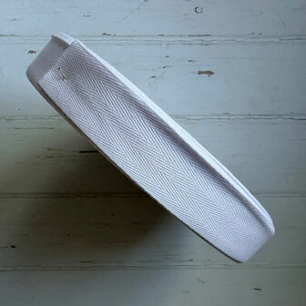 Keperband | 25mm - Wit Katoen