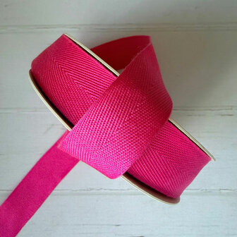 Keperband | 25mm - Hard Roze