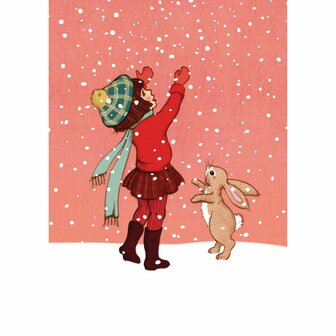 Ansichtkaart Belle &amp; Boo | Catching Snow