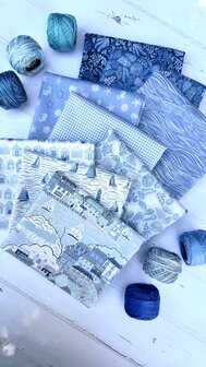 Makower | Driftwood - Check Blue [188T]