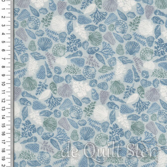 Makower | Driftwood - Shells Green [176G]