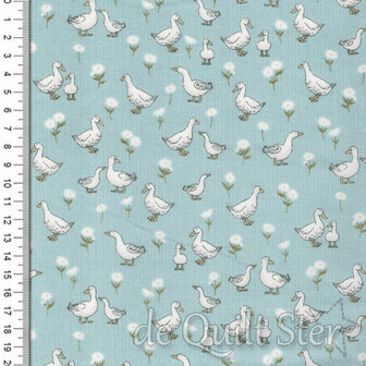 Makower | Little Ones - Ducks Teal [190T]