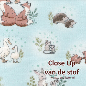 Makower | Little Ones - Hugs Teal [189T]