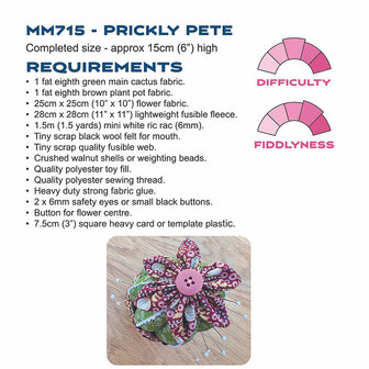 Melly and Me Patroon | Prickly Pete Pincushion [MM715] 