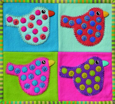 Sue Spargo Kit | Polka Dot Bird - colorway 1