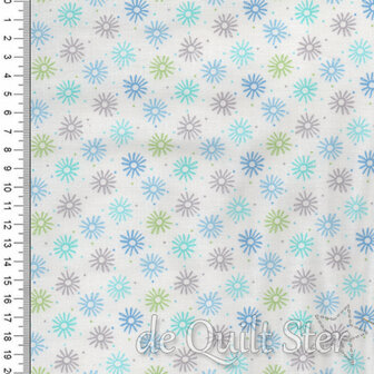 Benartex | Adorable Alphabet - Pinwheel Teal/White [13022-84]