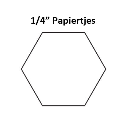 Hexagon 1/4inch - Papiertjes