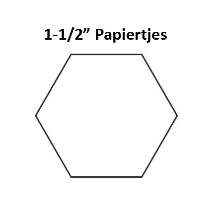 Hexagon 1-1/2inch - Papiertjes 