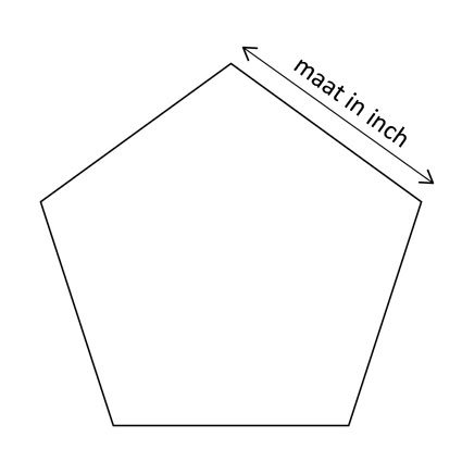 Pentagon 5/8inch - Papiertjes (185x)