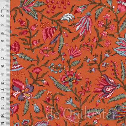 Antique Textiles Company | Chintz Provence Orange [4023]