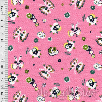 COUPON Liberty of London | Fluttering Floral Roze [5944A] 67x110cm
