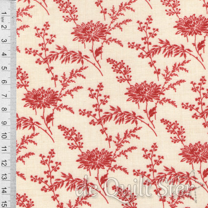 COUPON Bonheur de Jour | Veldbloemen Pearl Rouge [13914-18] 68x110cm