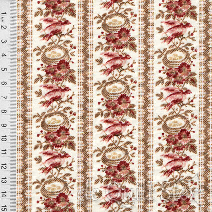 The Fox Homestead | Bird & Nest Stripe Cream Pink [2960-32]