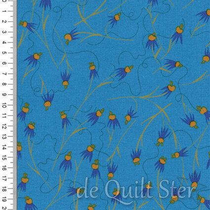 COUPON Wildflowers | Coneflowers Blue [671B] 55x110cm