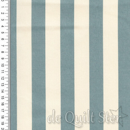 COUPON Big Stripe | 7/8inch teal/creme [88610] 85x110cm