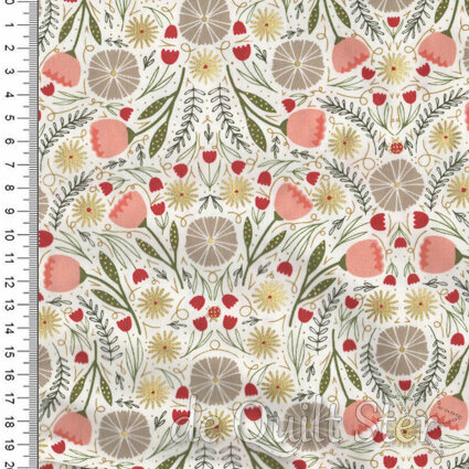 Meadowmere | Moody Florals Cloud with Gold Metallic [48361-31M]