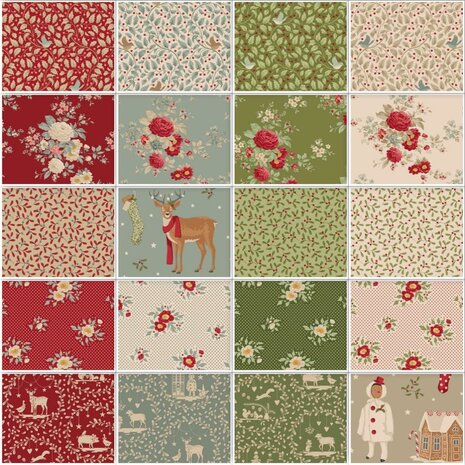 Bundel | Tilda Merry Little Christmas 20x FQ