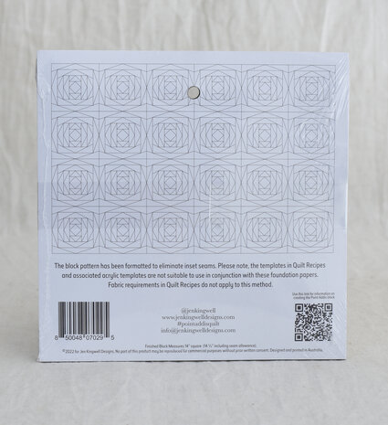 Jen Kingwell - Foundation Piecing Papers 'Point Addis' 