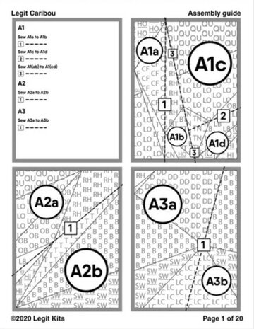 Legit Kits - Foundation Piecing Papers 'Caribou' 