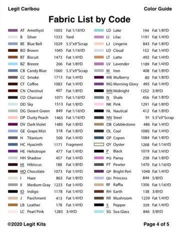 Legit Kits - Foundation Piecing Papers 'Caribou' 