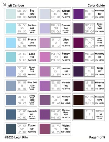 Legit Kits - Foundation Piecing Papers 'Caribou' 