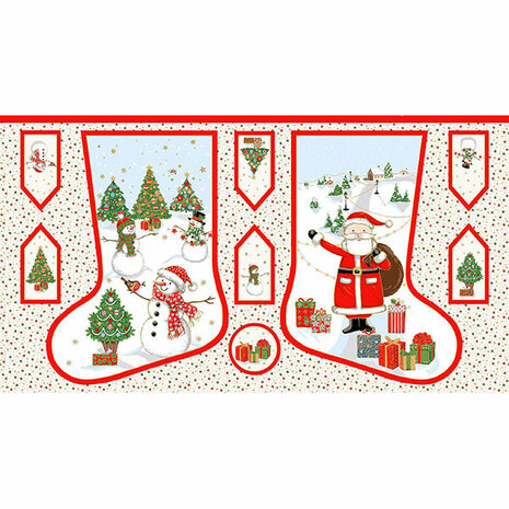 Kerstpanel | Jolly St Nick Stocking (Kerstsok) [129]