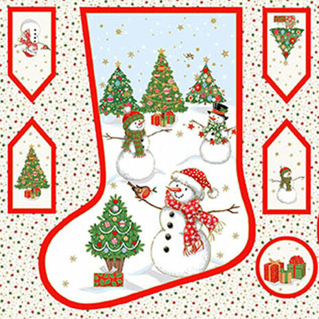 Kerstpanel | Jolly St Nick Stocking (Kerstsok) [129]