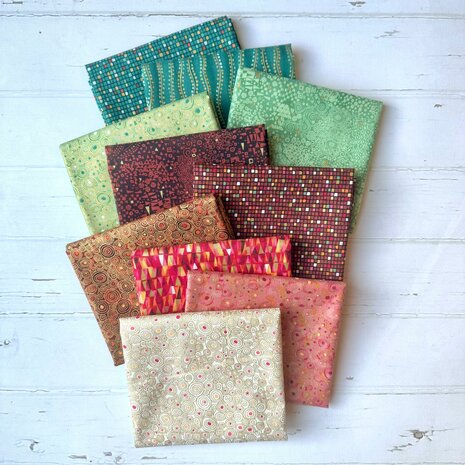 Makower UK | Golden - Mosaic Green [162G]