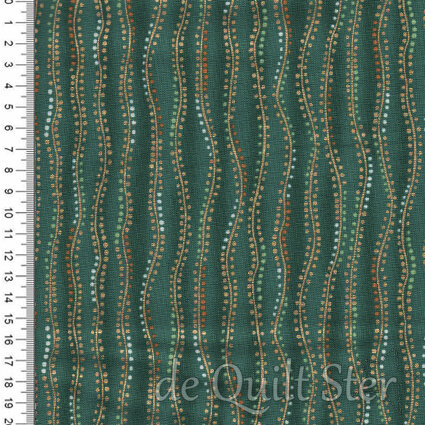 Makower UK | Golden - Stripe Green [161G]