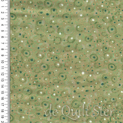 Makower UK | Golden - Scroll Green [158G]