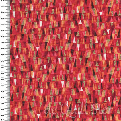 Makower UK | Golden - Geometric Red [159R]