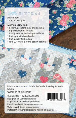 Thimble Blossoms Pattern | Little Kittens [301]