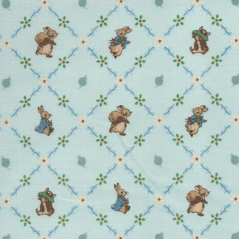Peter Rabbit and Benjamin Bunny | Lattice Blue [17254]