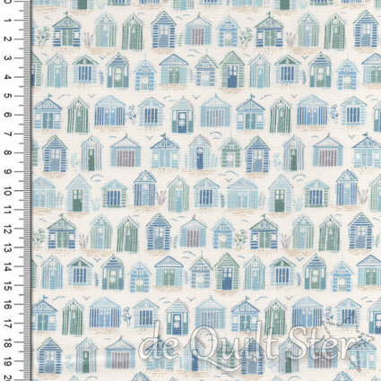 Makower | Driftwood - Beach Huts Light Cream [174Q1]