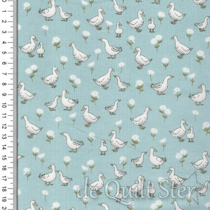 Makower | Little Ones - Ducks Teal [190T]