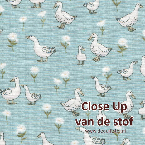 Makower | Little Ones - Ducks Teal [190T]