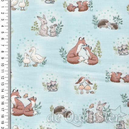 Makower | Little Ones - Hugs Teal [189T]