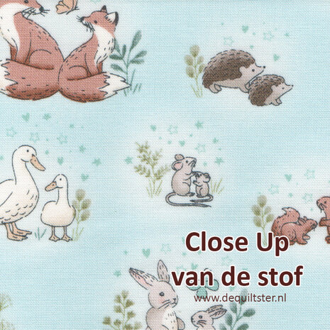 Makower | Little Ones - Hugs Teal [189T]