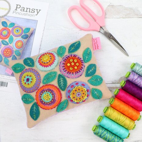 Sue Spargo | Pansy Pincushion