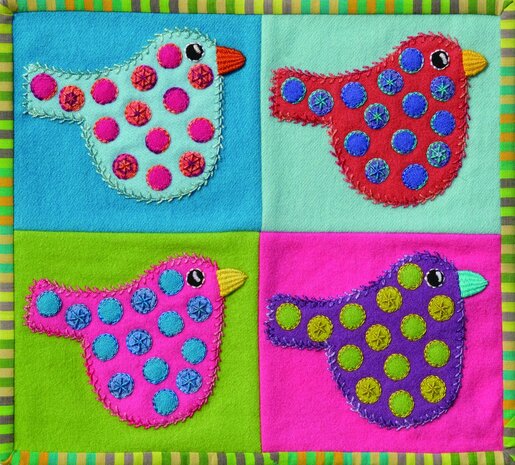 Sue Spargo Kit | Polka Dot Bird - colorway 2