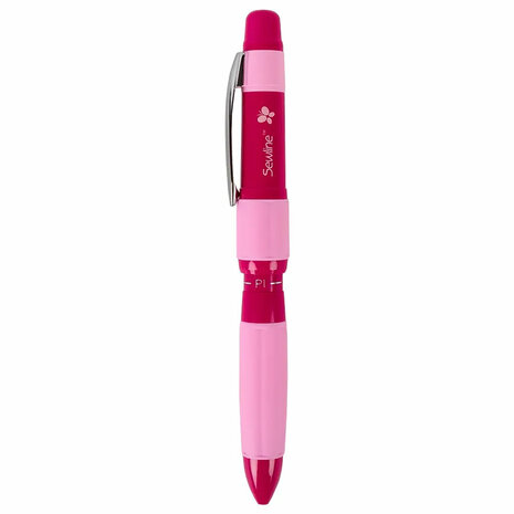 Sewline Trio Pencil (Markeerpen) - White, Black & Pink [FAB50030]