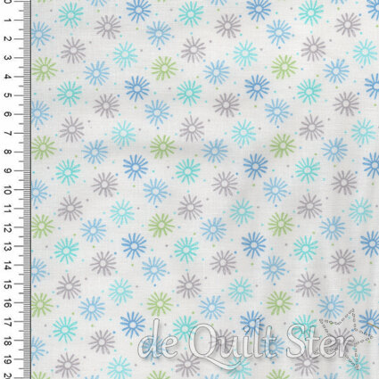 Benartex | Adorable Alphabet - Pinwheel Teal/White [13022-84]