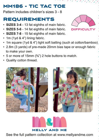 Melly & Me | Tic Tac Toe - Children's Patchwork Jacket [MM186]